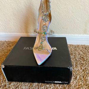 Beautiful crystal studded heels